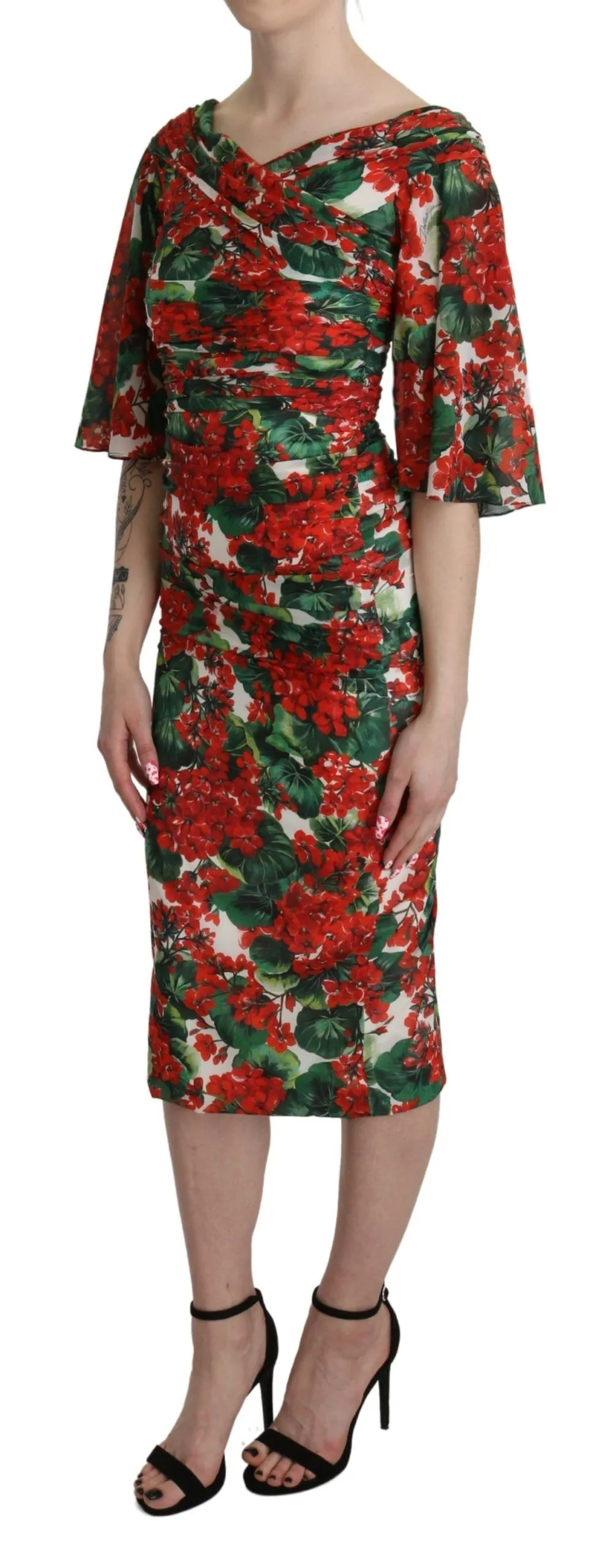 Dolce & Gabbana Women's Enchanting Floral Midi Sheath Dress