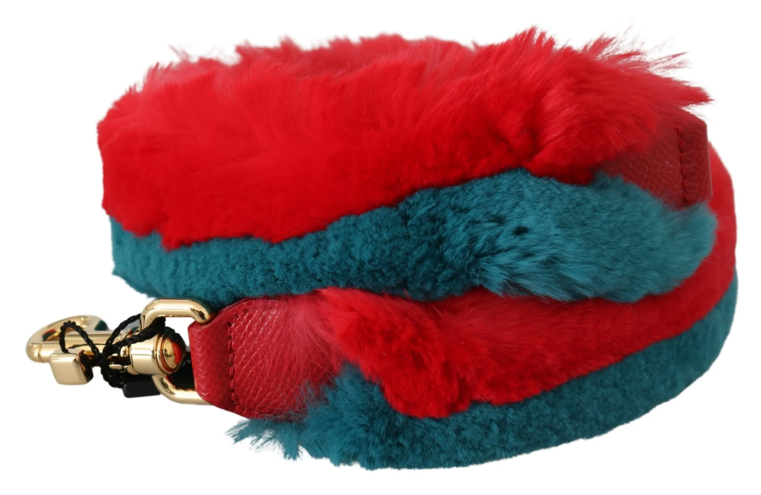 Dolce & Gabbana Women's Elegant Red Lapin Fur Shoulder Strap