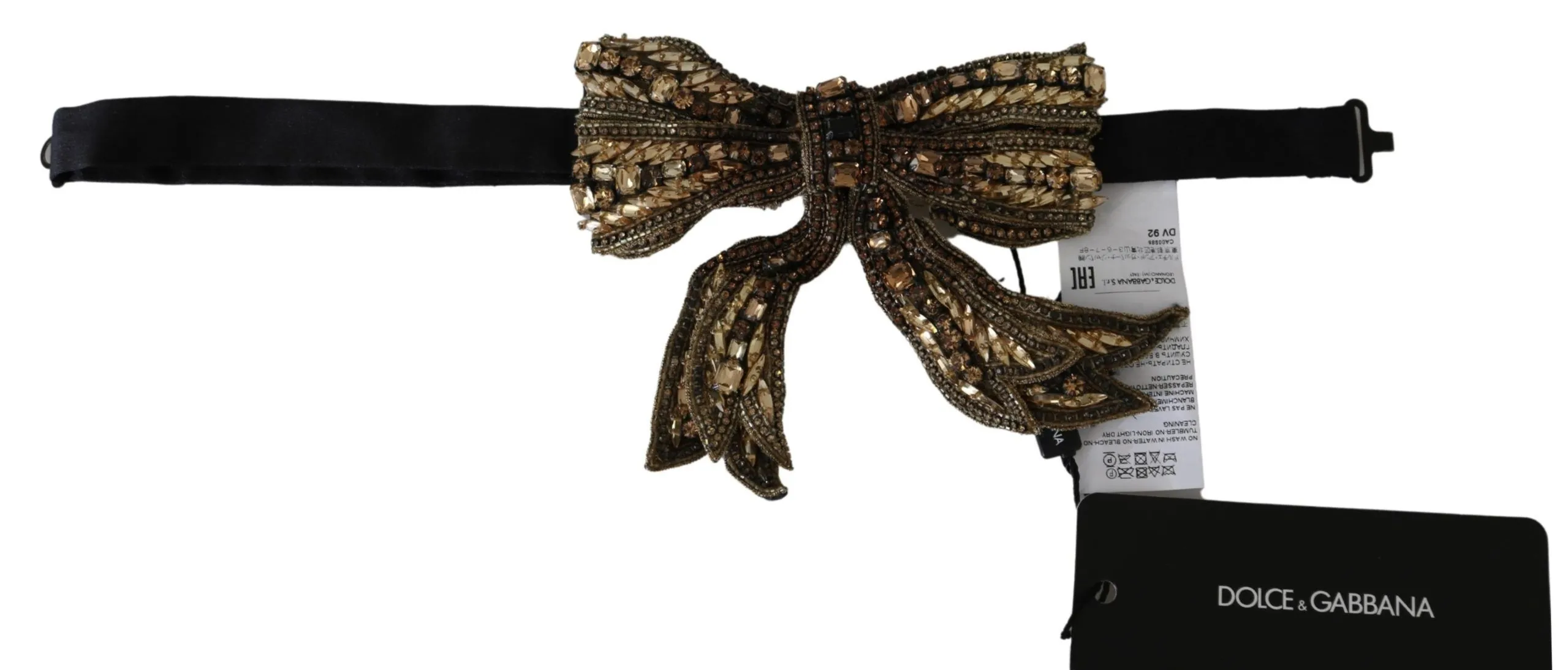 Dolce & Gabbana Women's Elegant Silk Gold Bowtie - Dazzle in Style