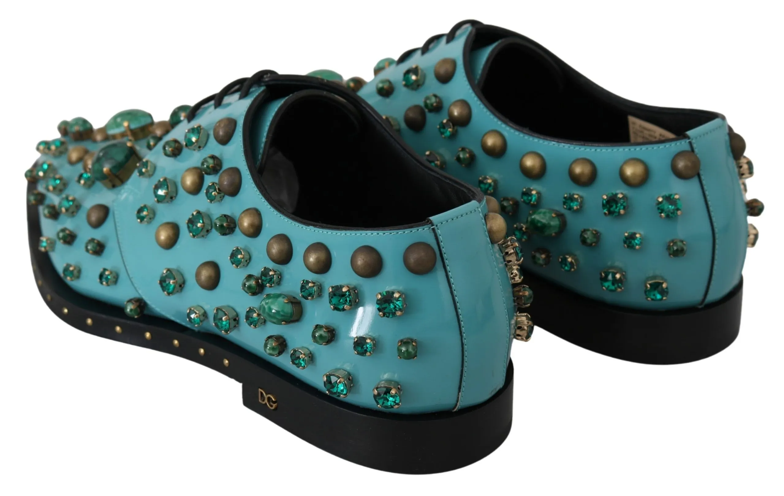 Dolce & Gabbana Women's Elegant Blue Crystal-Embellished Flats
