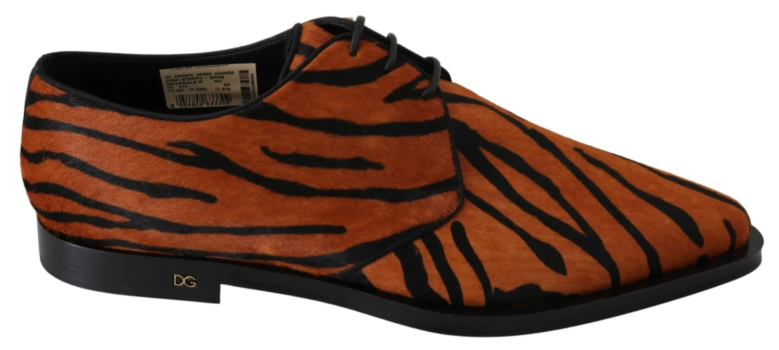 Dolce & Gabbana Women's Tiger Pattern Dress Shoes with Pony Hair