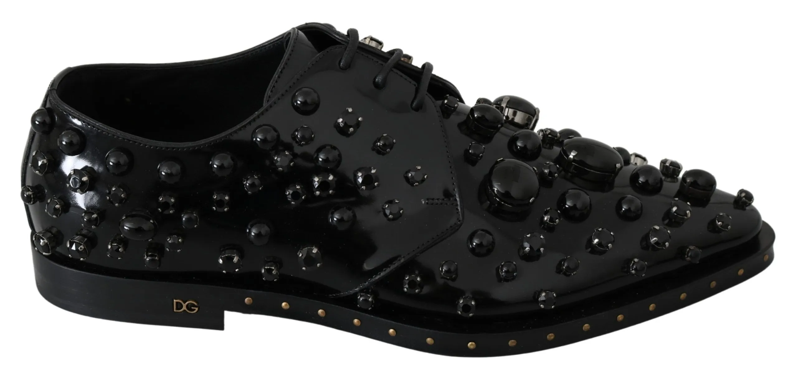 Dolce & Gabbana Women's Elegant Black Dress Shoes with Crystals