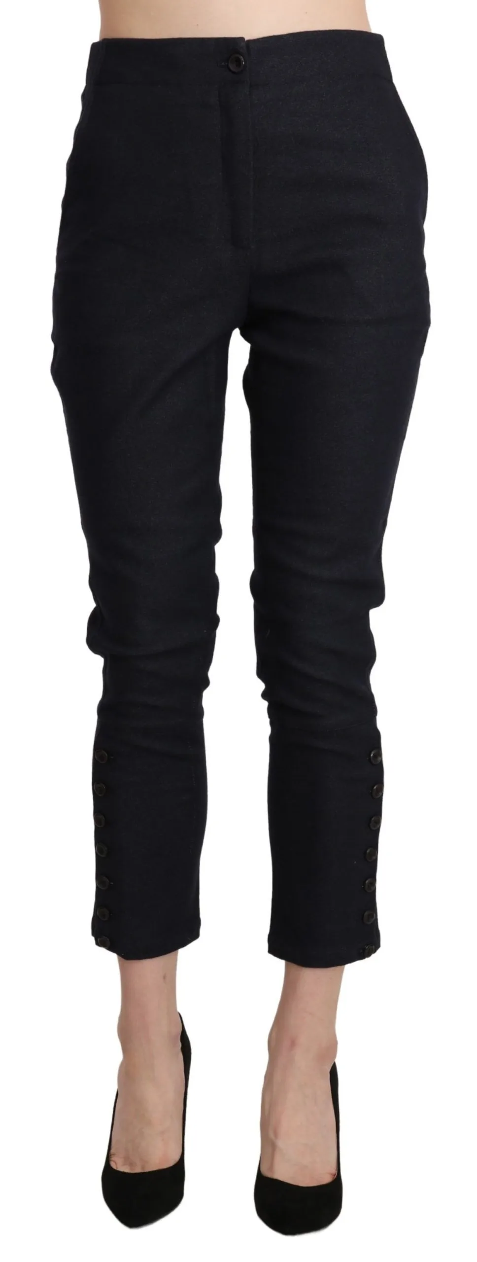 Ermanno Scervino Women's Chic High Waist Cropped Capri Pants