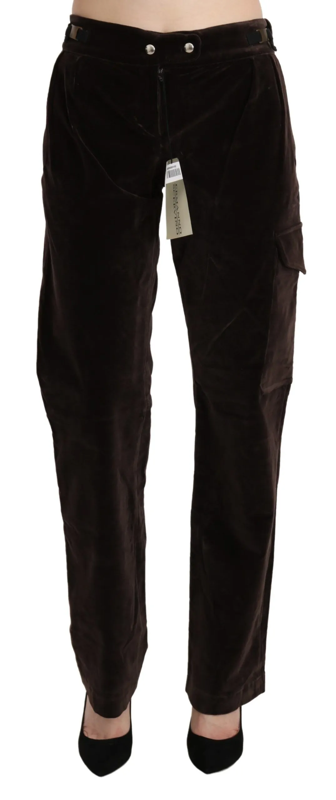 Ermanno Scervino Women's Chic High Waist Cargo Pants in Sophisticated Brown