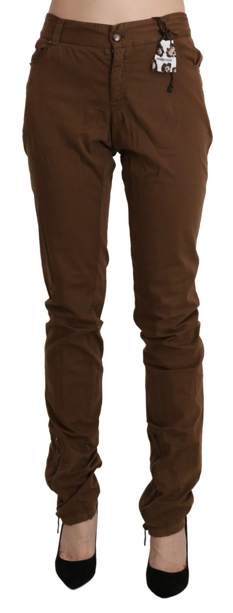 Ermanno Scervino Women's Chic High Waist Skinny Cotton Trousers