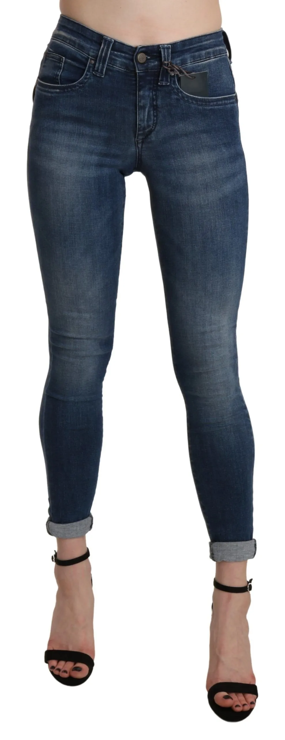 Ermanno Scervino Women's Chic Blue High Waist Cropped Jeans