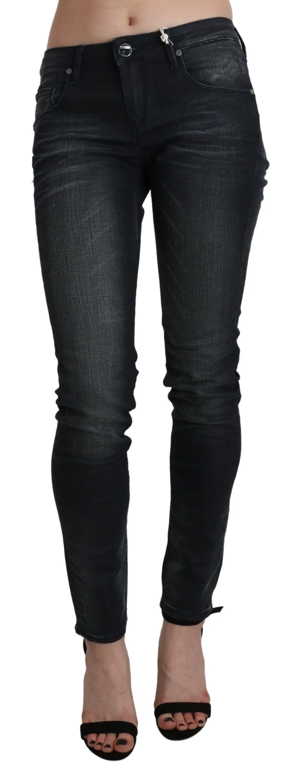 Acht Women's Chic Blue Washed Skinny Denim Jeans
