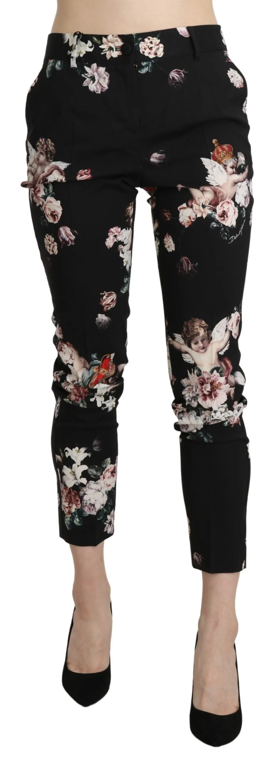 Dolce & Gabbana Women's Elegant High Waist Cropped Trousers