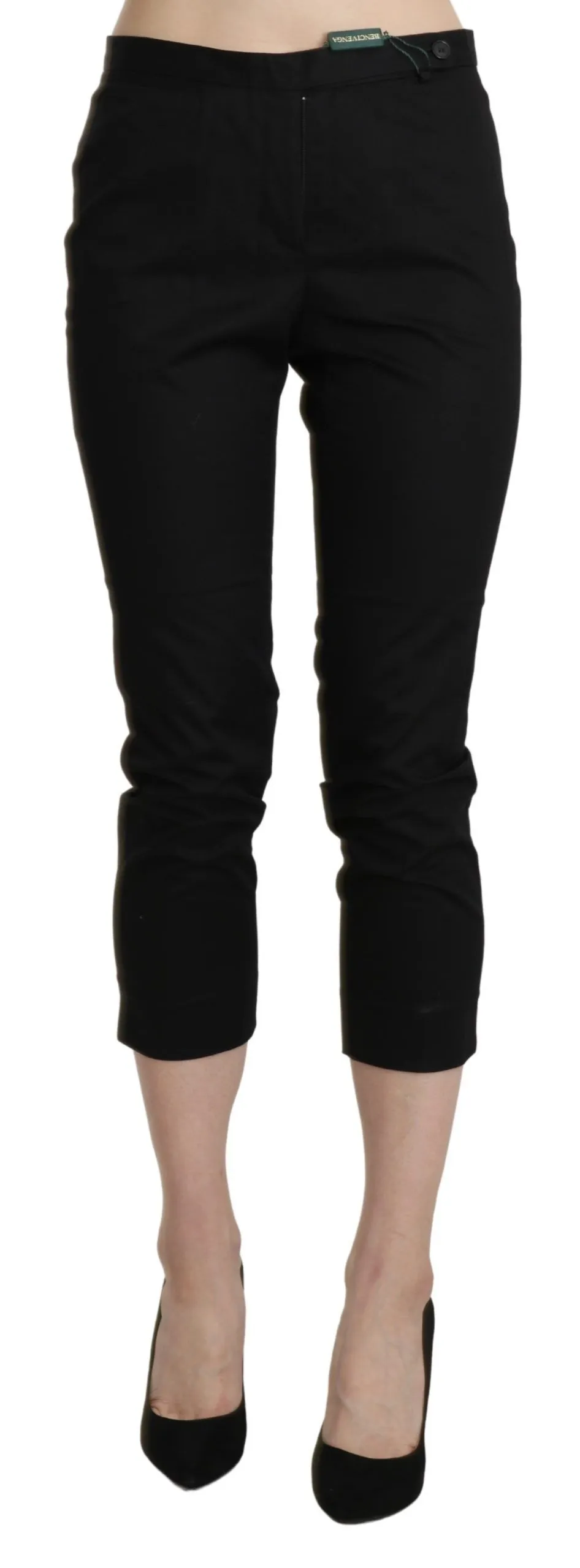 BENCIVENGA Women's Elegant High Waist Skinny Cropped Pants