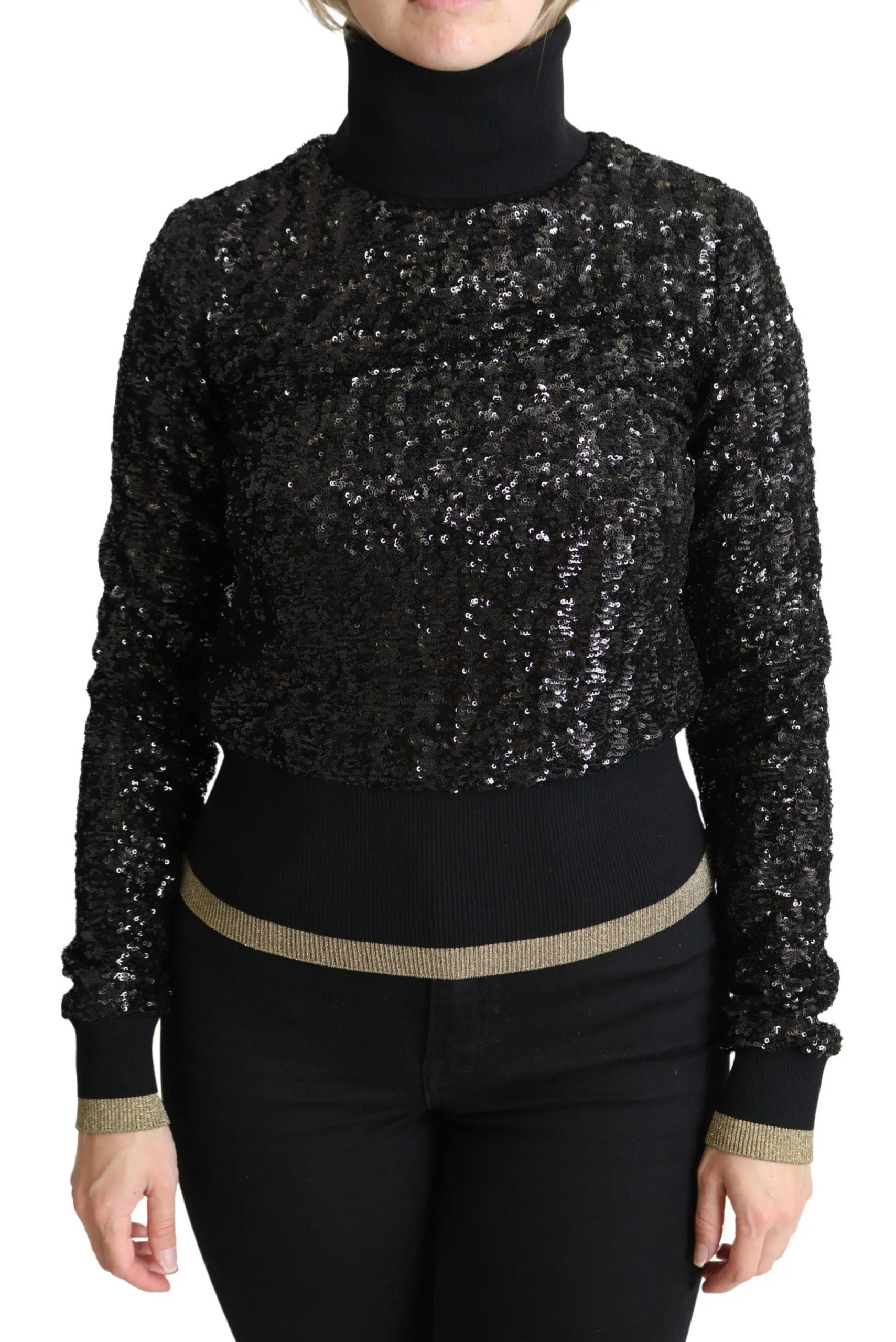 Dolce & Gabbana Women's Elegant Sequined Turtleneck Sweater