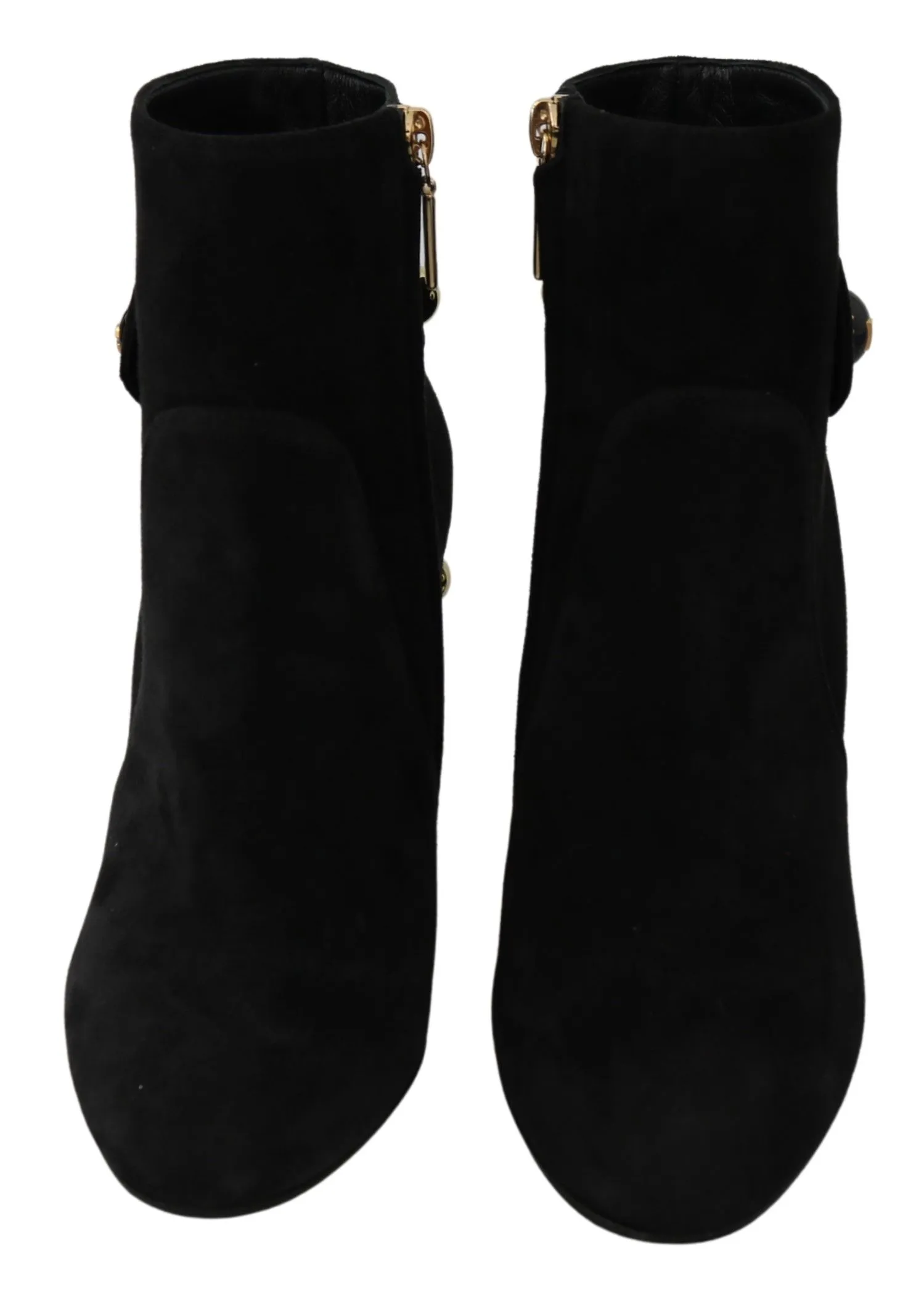 Dolce & Gabbana Women's Elegant Black Suede Short Boots