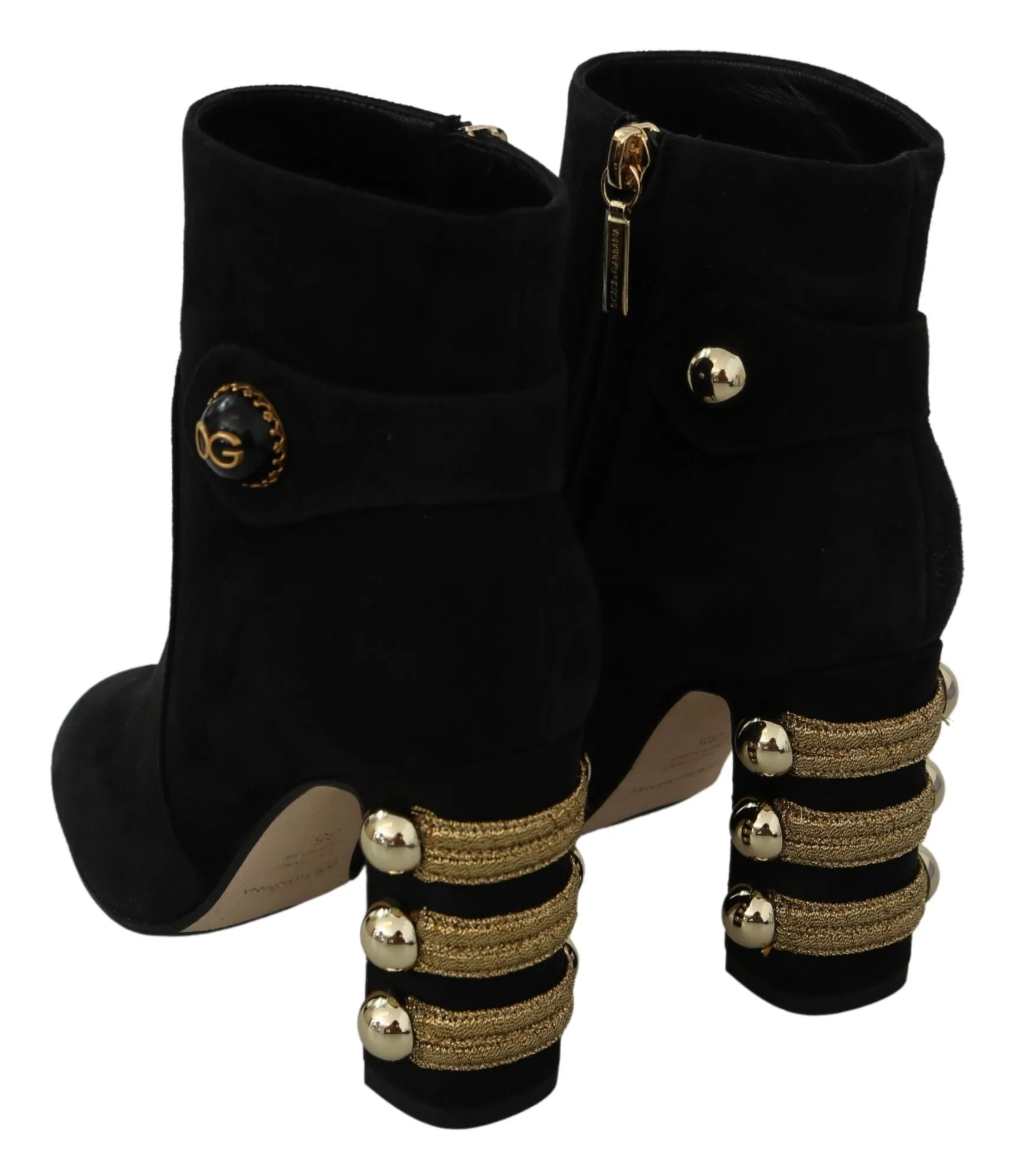 Dolce & Gabbana Women's Elegant Black Suede Short Boots