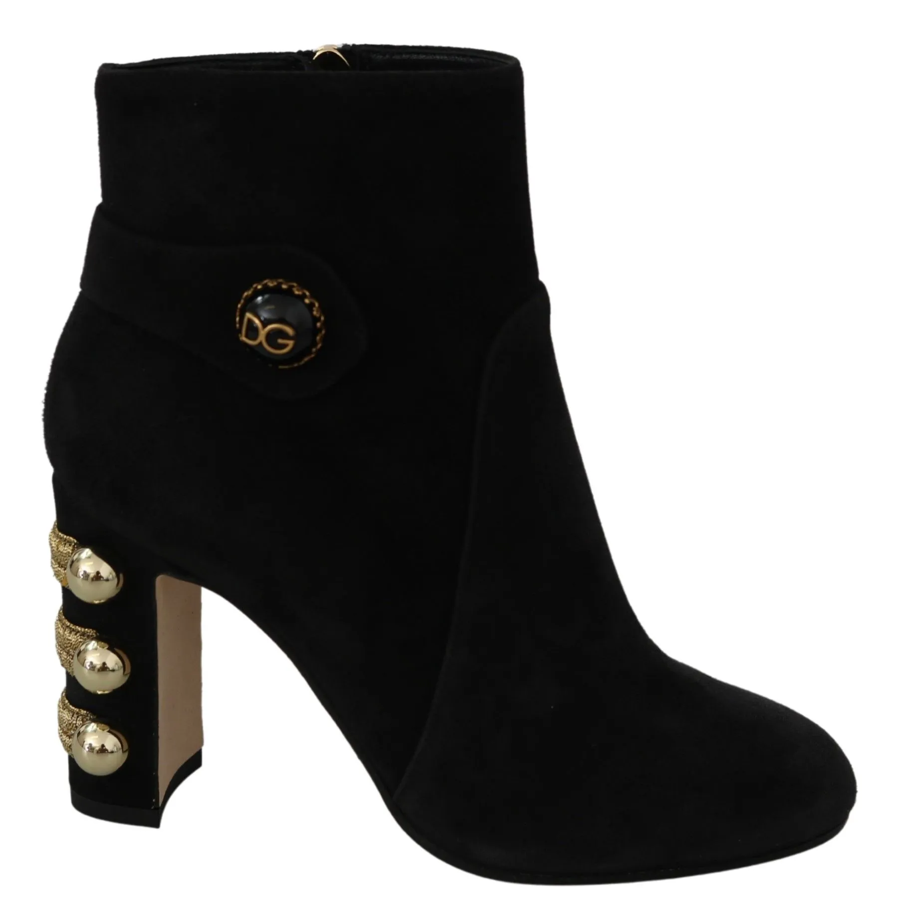 Dolce & Gabbana Women's Elegant Black Suede Short Boots