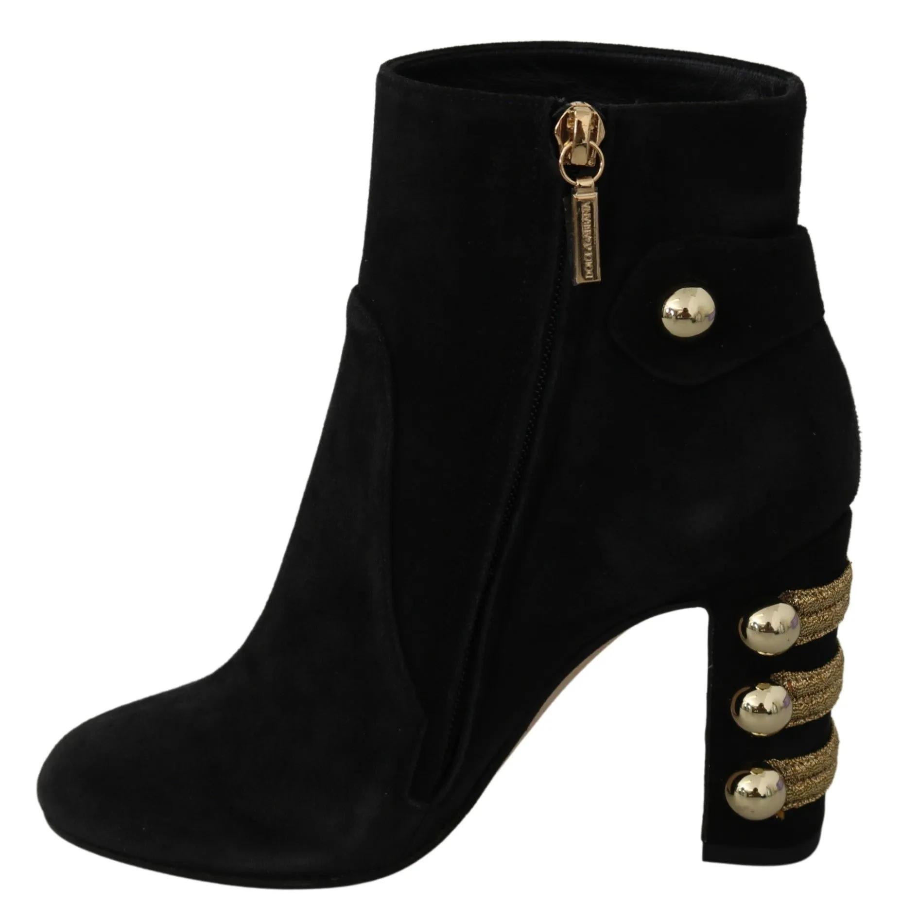 Dolce & Gabbana Women's Elegant Black Suede Short Boots