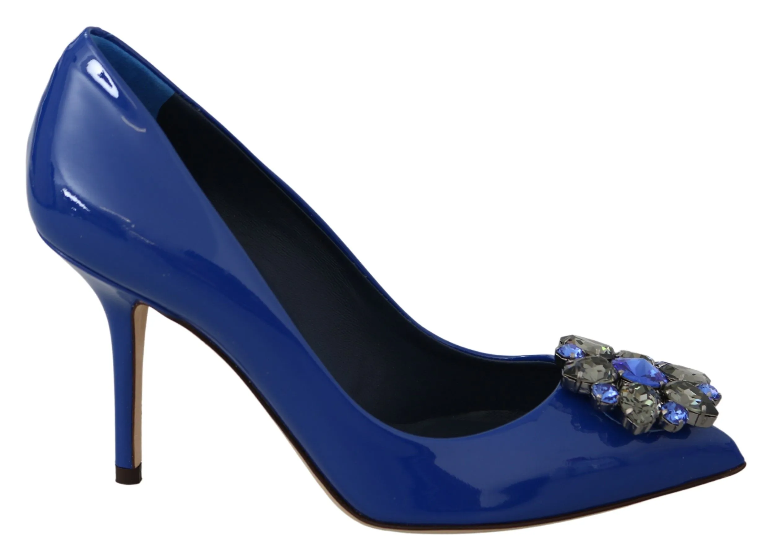 Dolce & Gabbana Women's Electric Blue Patent Leather Pumps with Crystals