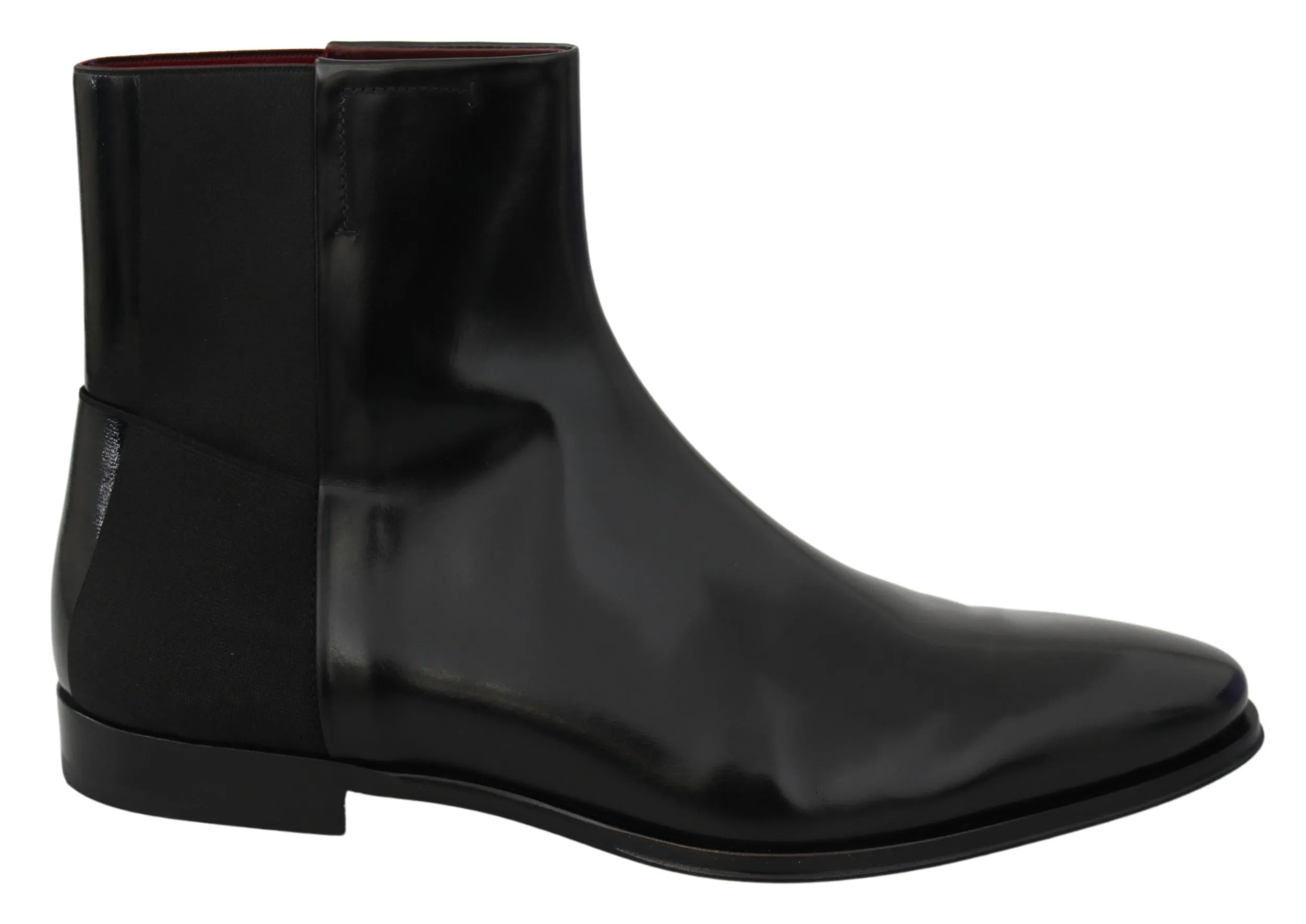 Dolce & Gabbana Men's Elegant Black Leather Chelsea Boots