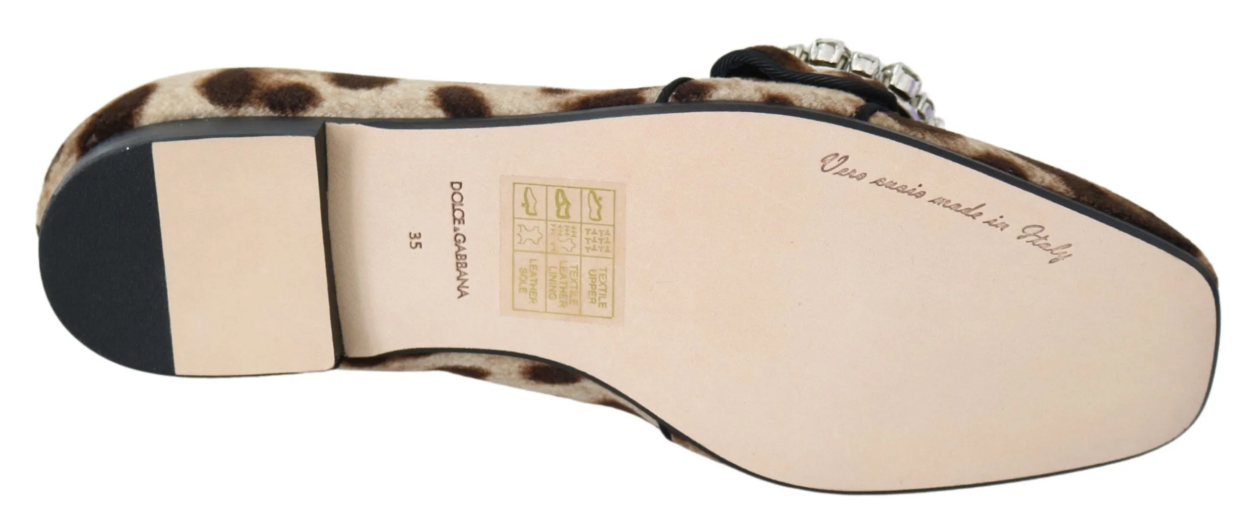Dolce & Gabbana Women's Leopard Print Crystal Embellished Loafers
