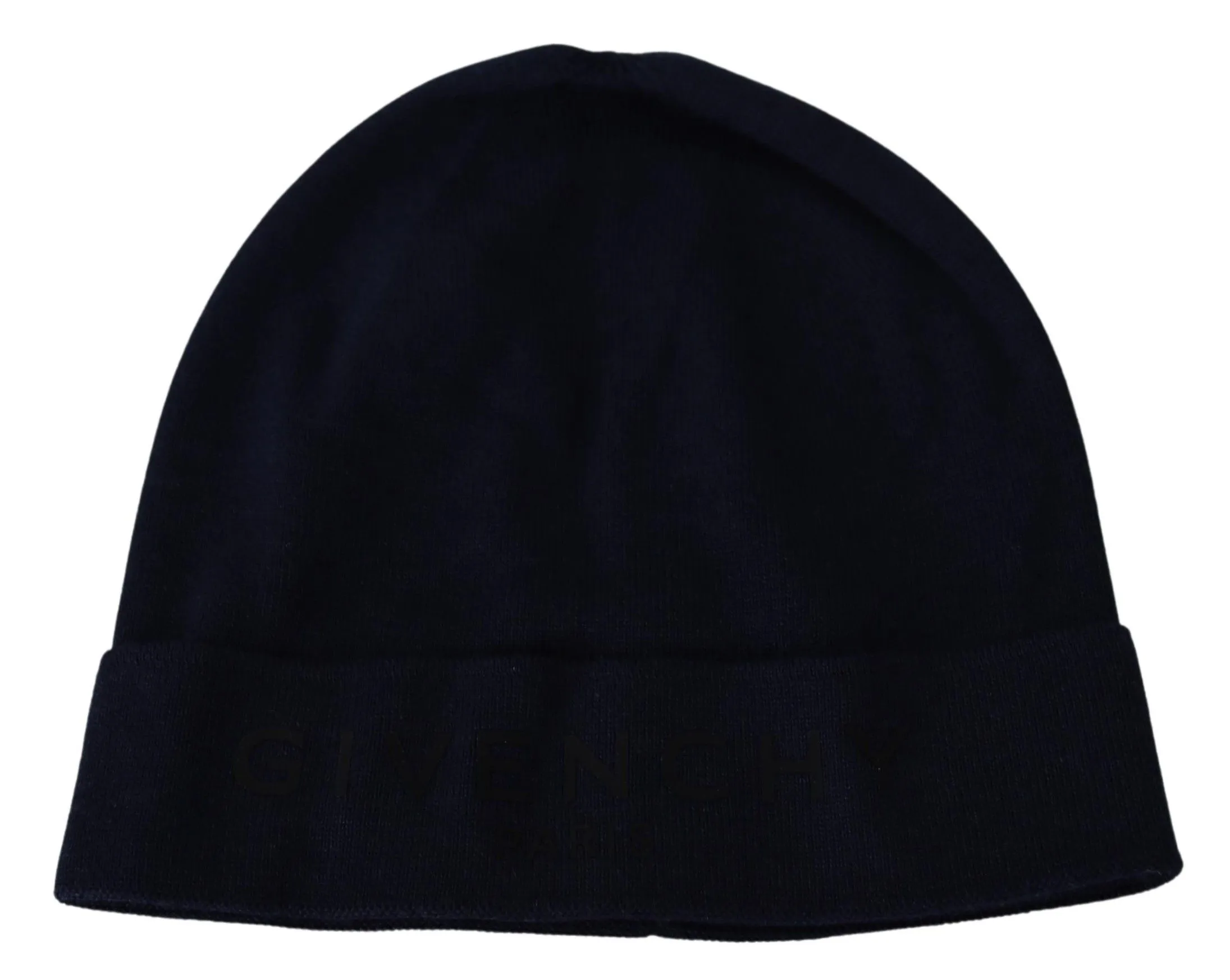 Givenchy Men's Elegant Unisex Beanie in Blue Cotton Cashmere Blend