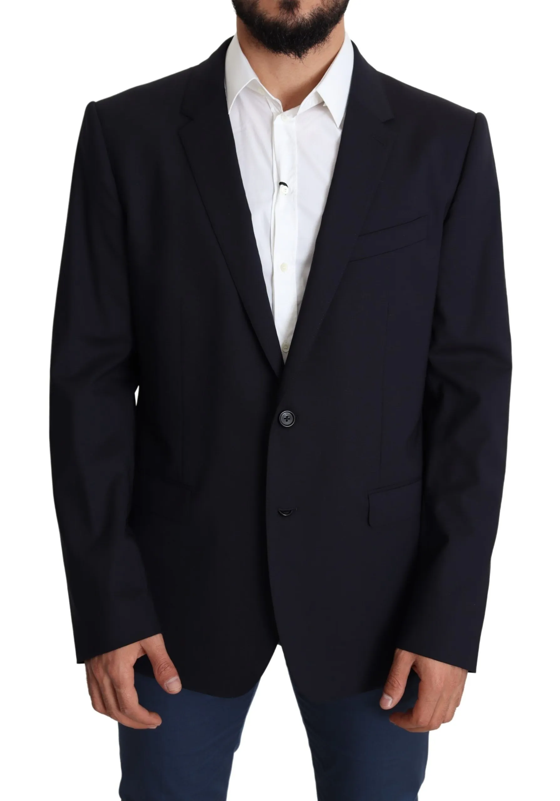 Dolce & Gabbana Men's Exquisite Black Wool Stretch Martini Blazer