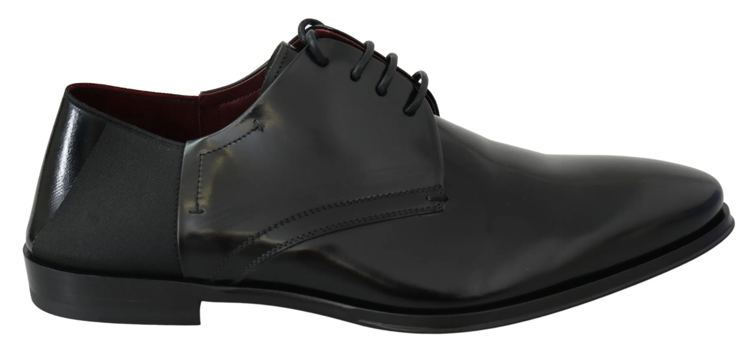 Dolce & Gabbana Men's Elegant Black Leather Derby Shoes