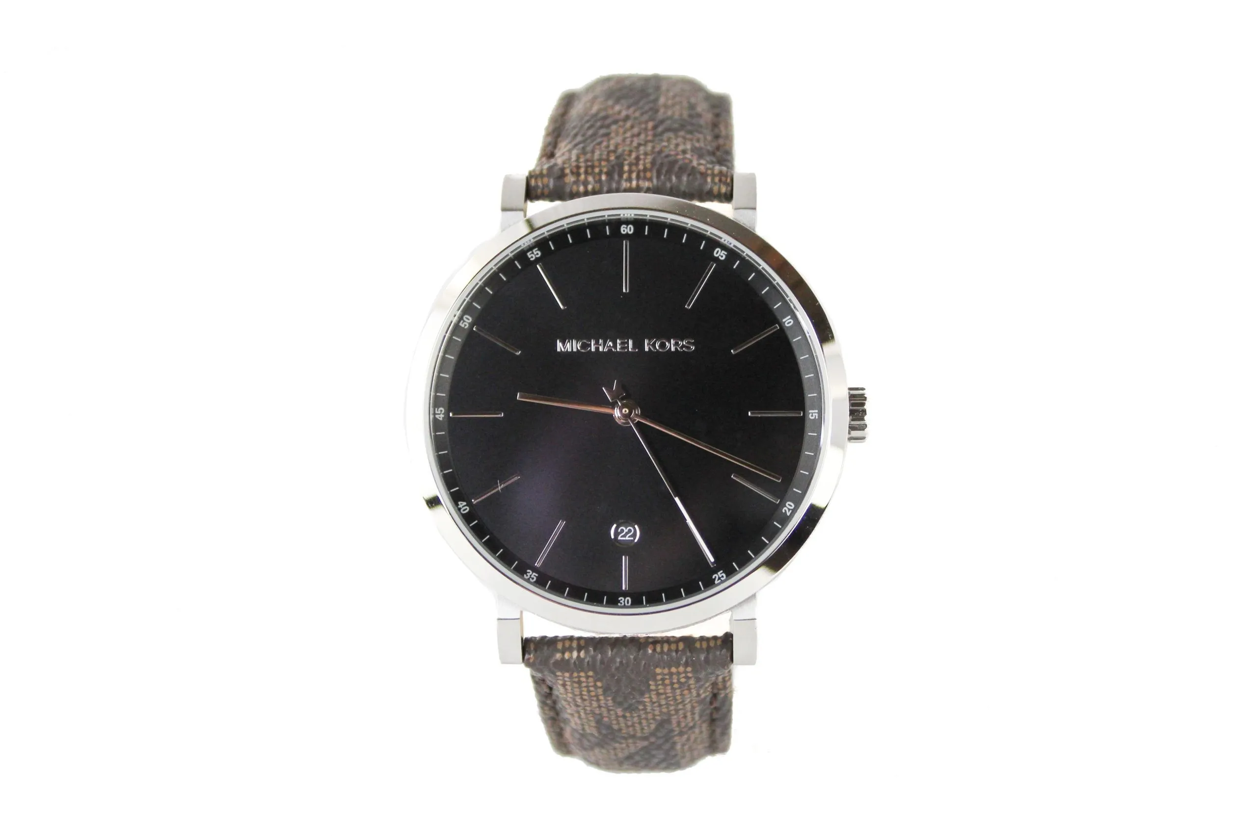 Michael Kors Women's (MK8813) Irving Signature Brown Leather Band Stainless Steel Watch