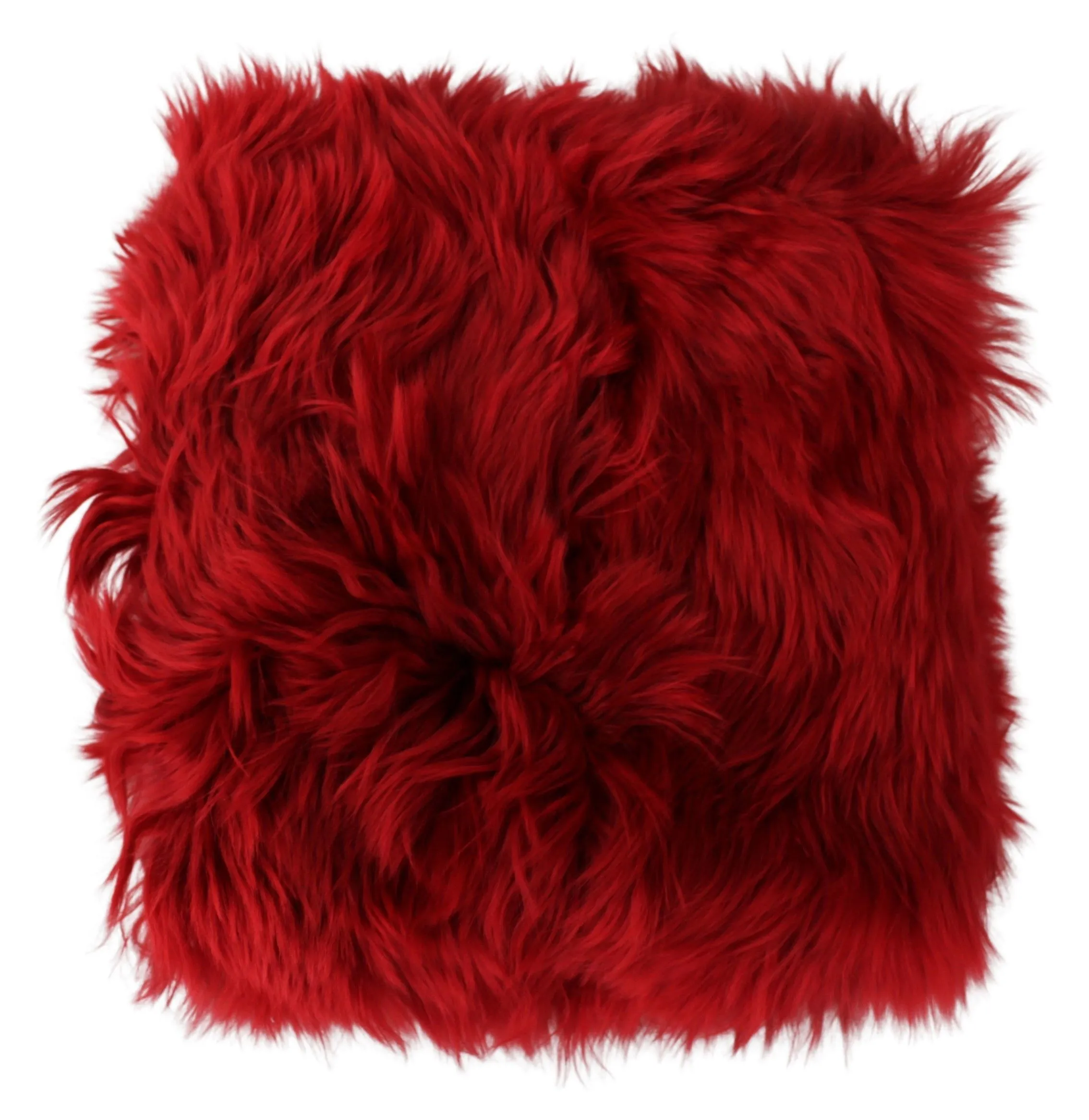 Dolce & Gabbana Women's Elegant Red Alpaca Fur Neck Wrap Scarf
