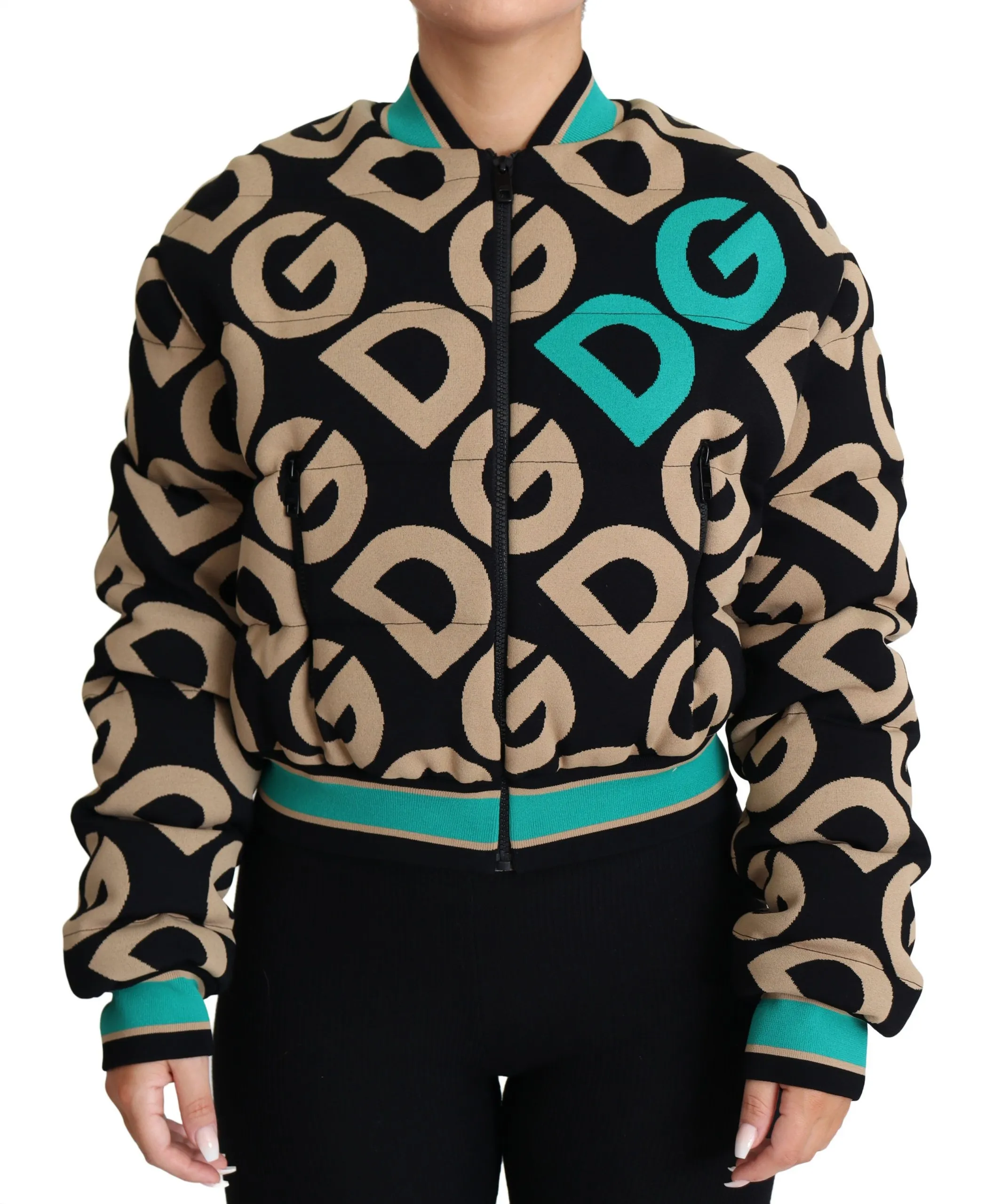 Dolce & Gabbana Women's Chic Multicolor Quilted Bomber Jacket