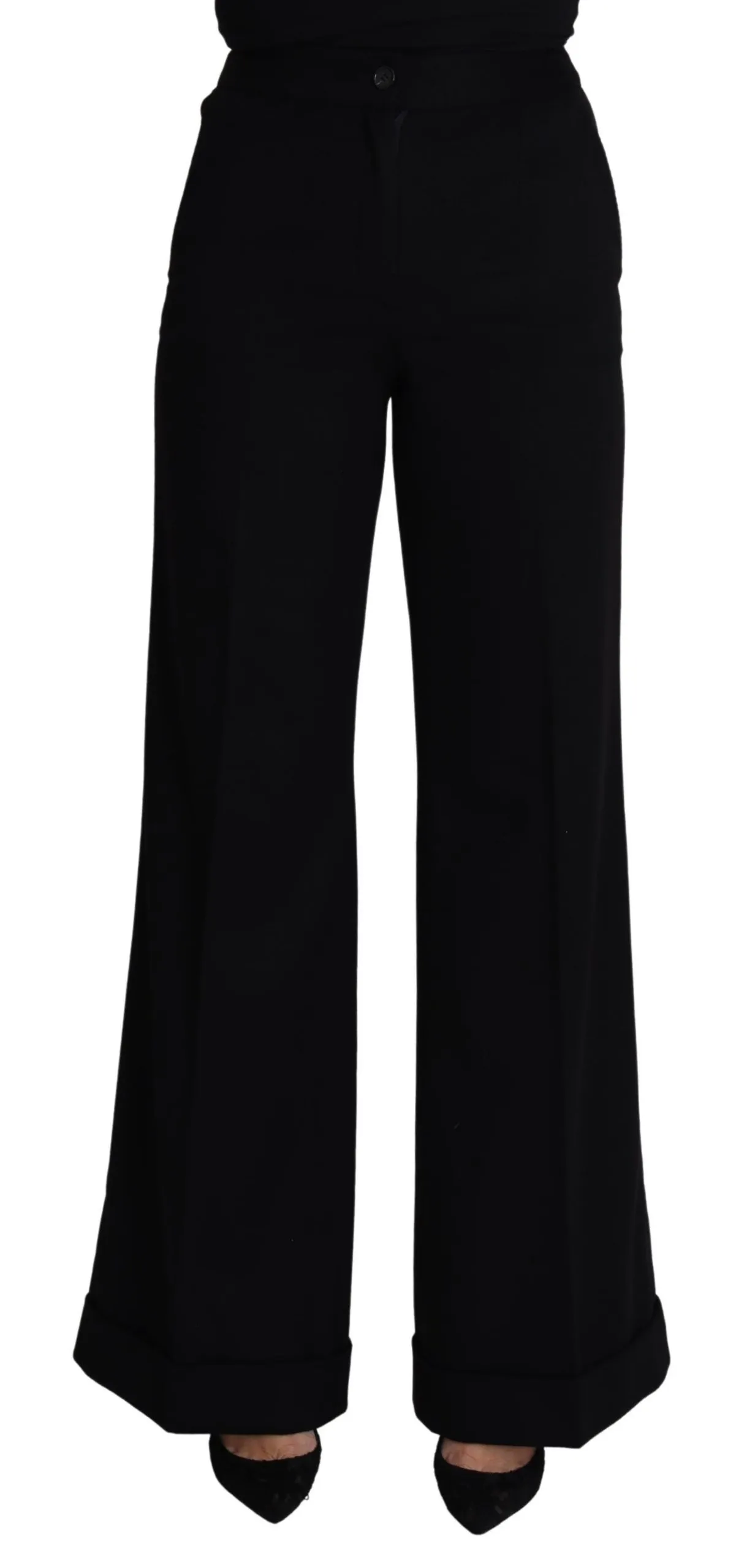 Dolce & Gabbana Women's Elegant Cashmere Wide Leg Trousers