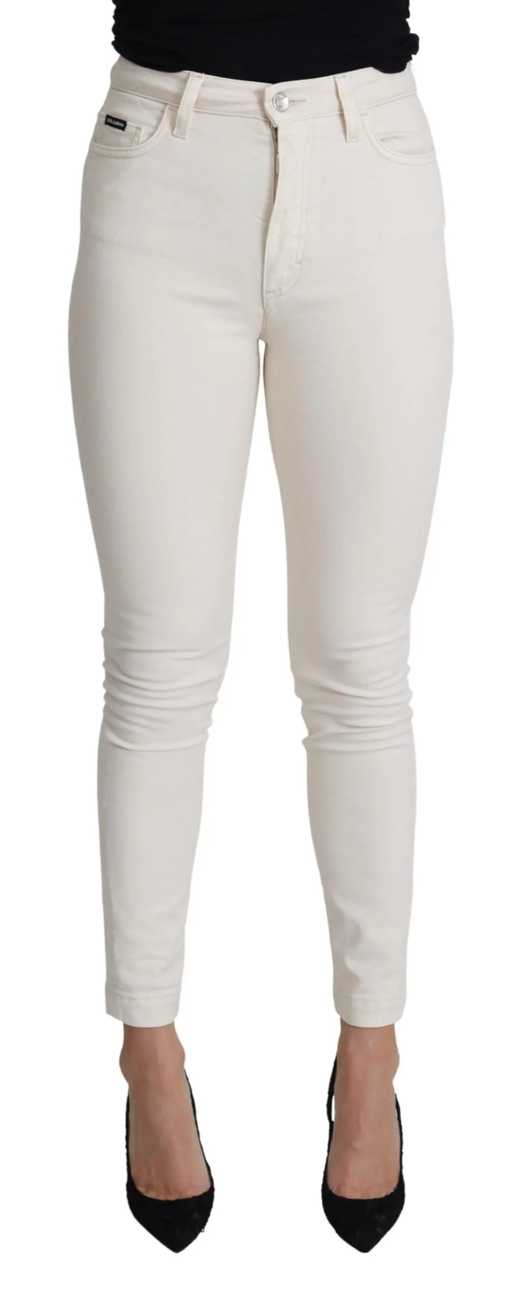 Dolce & Gabbana Women's Chic White Skinny Denim Jeans