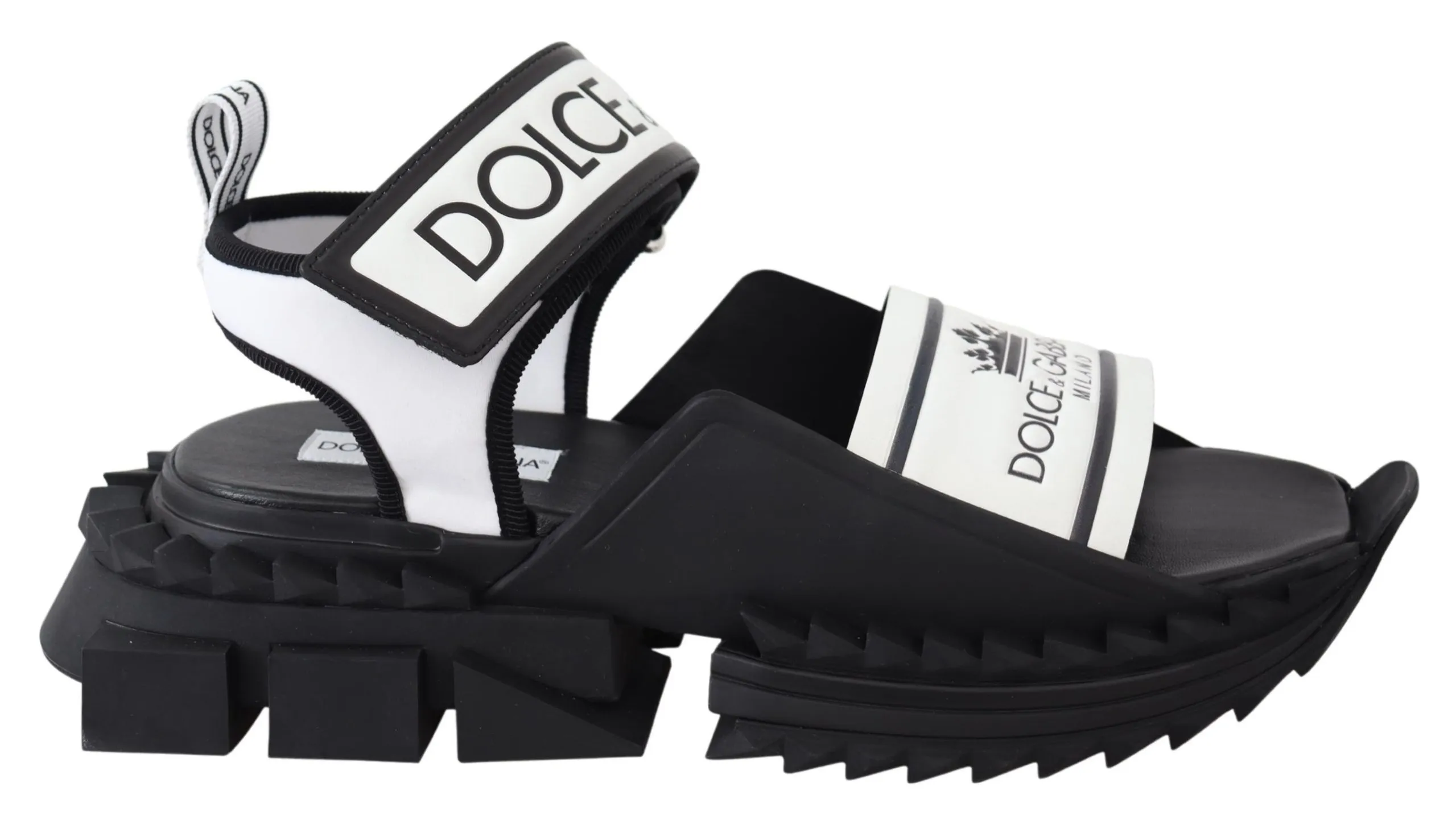 Dolce & Gabbana Men's Super King Slider Sandals in Monochrome