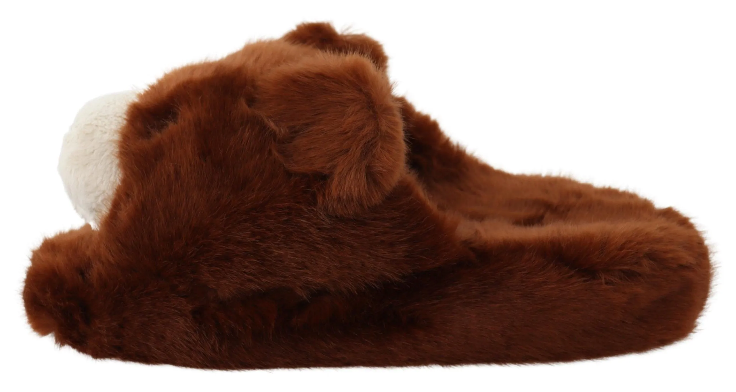 Dolce & Gabbana Men's Teddy Bear Embellished Brown Loafers