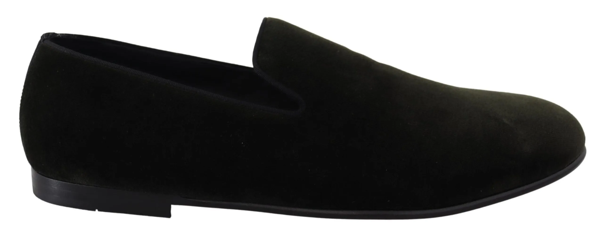 Dolce & Gabbana Men's Elegant Green Velvet Loafers