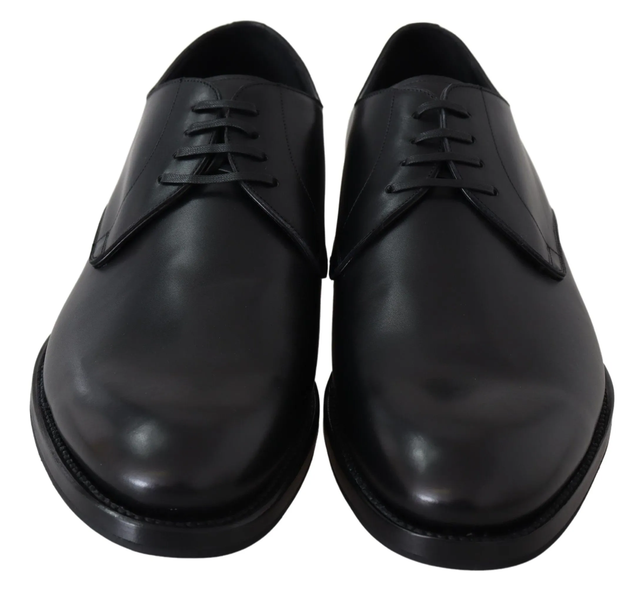 Dolce & Gabbana Men's Elegant Black Leather Derby Dress Shoes