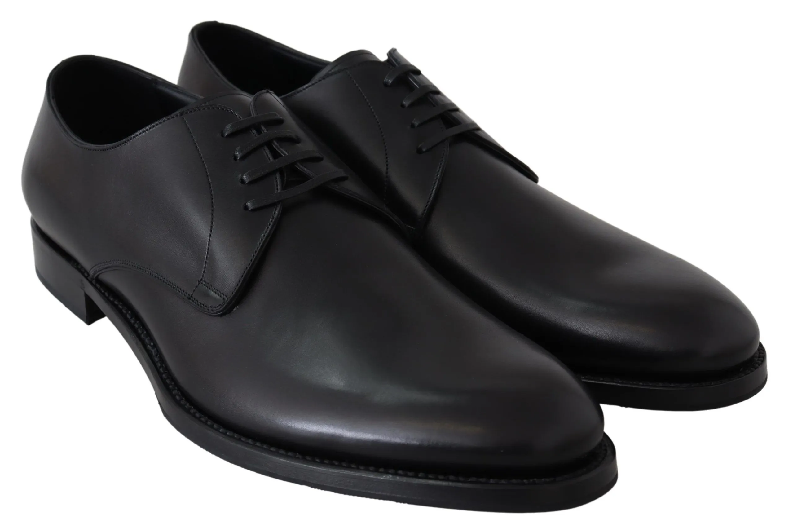 Dolce & Gabbana Men's Elegant Black Leather Derby Dress Shoes