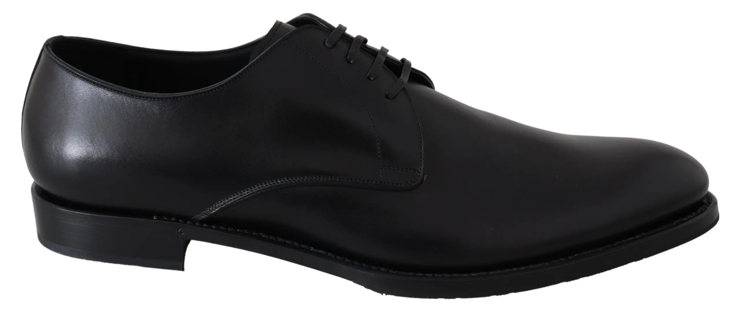 Dolce & Gabbana Men's Elegant Black Leather Derby Dress Shoes