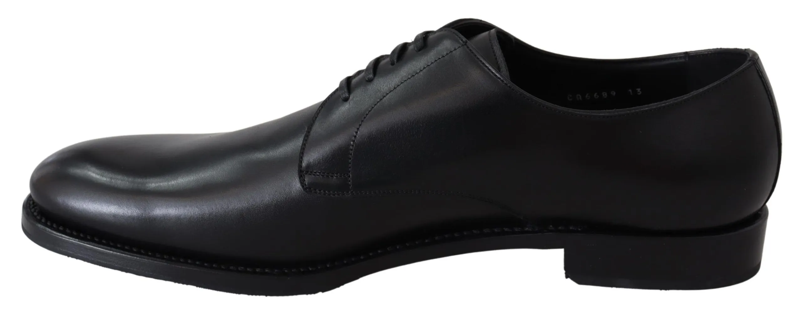 Dolce & Gabbana Men's Elegant Black Leather Derby Dress Shoes