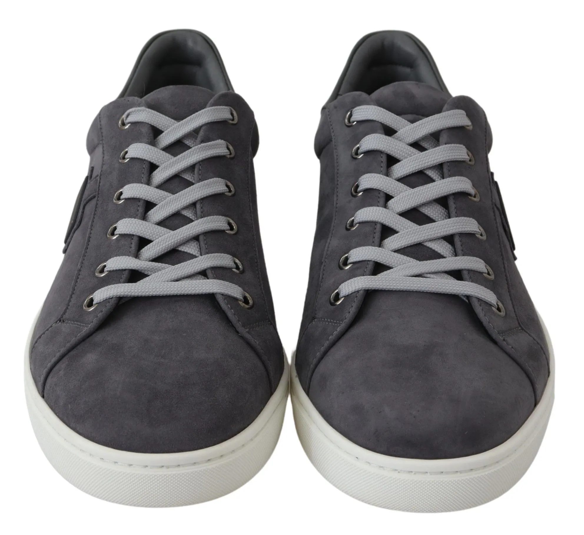 Dolce & Gabbana Men's Elegant Gray Leather Sneakers