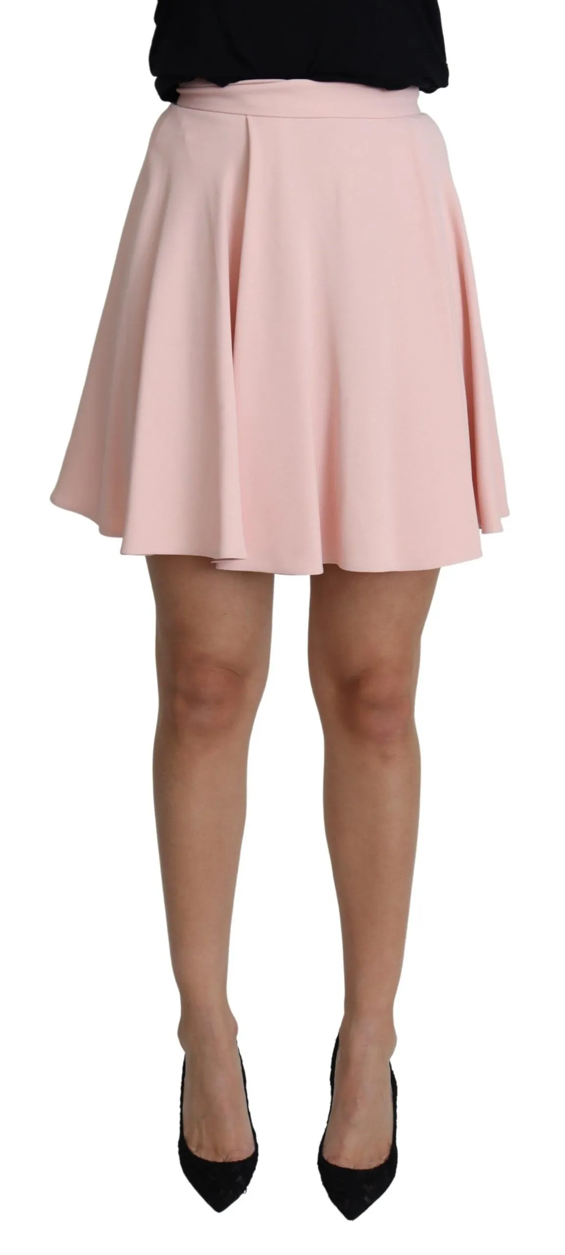 Dolce & Gabbana Women's Elegant Pink Flare A-line Mini Skirt