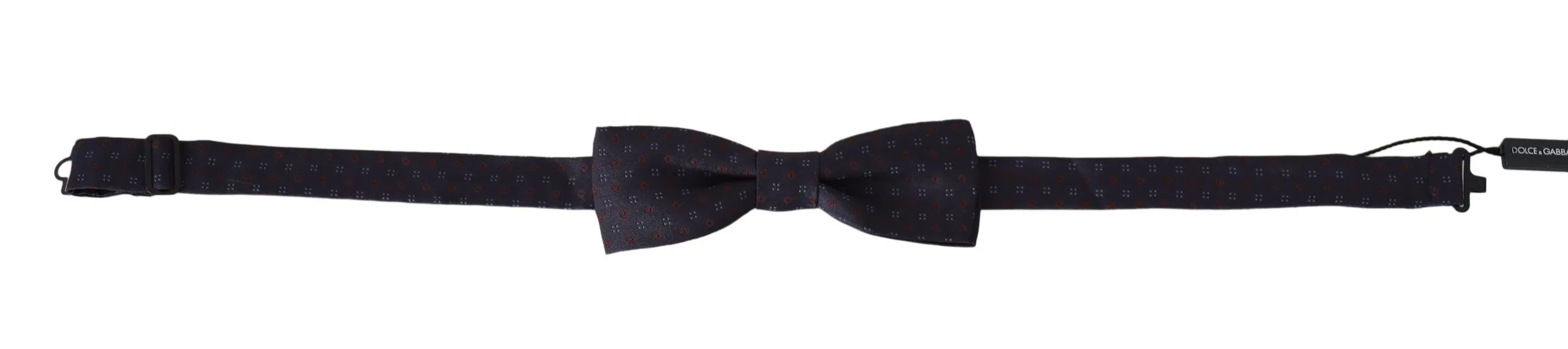 Dolce & Gabbana Men's Stunning Gray Patterned Silk Bow Tie