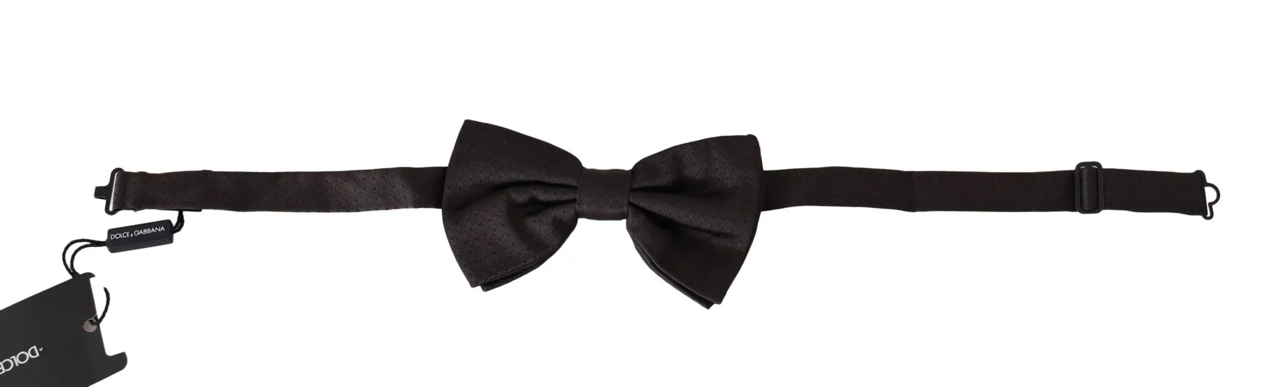 Dolce & Gabbana Men's Elegant Silk Brown Dot Bow Tie