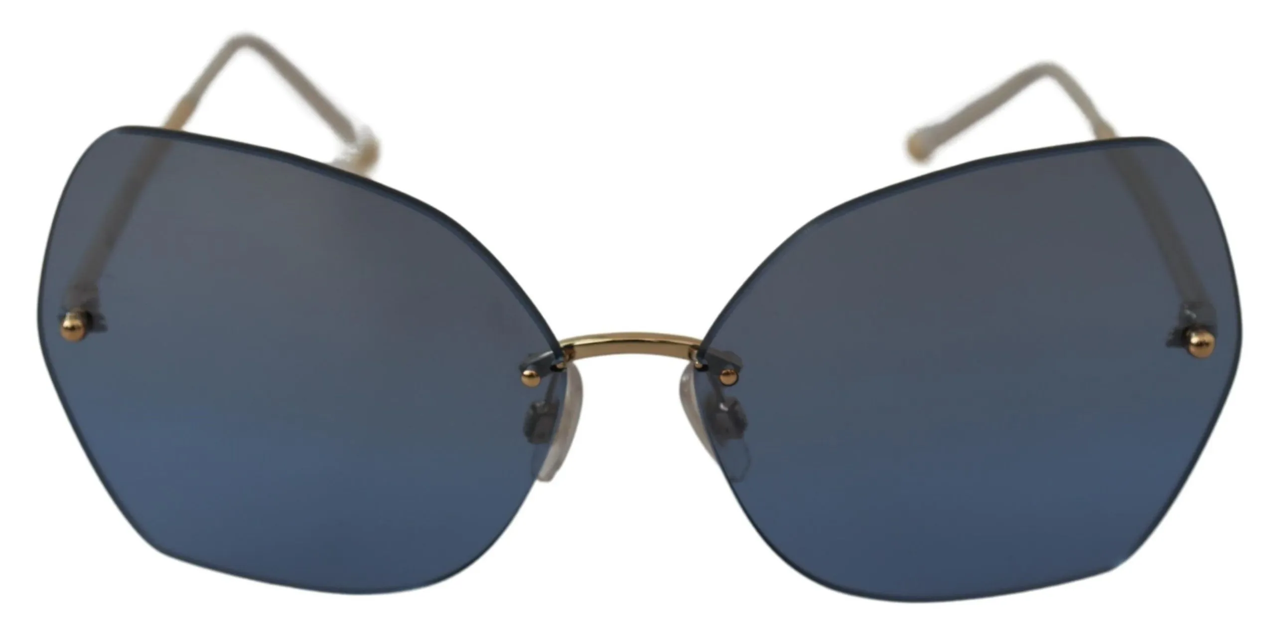 Dolce & Gabbana Women's Elegant Gold-Blue Gradient Sunglasses