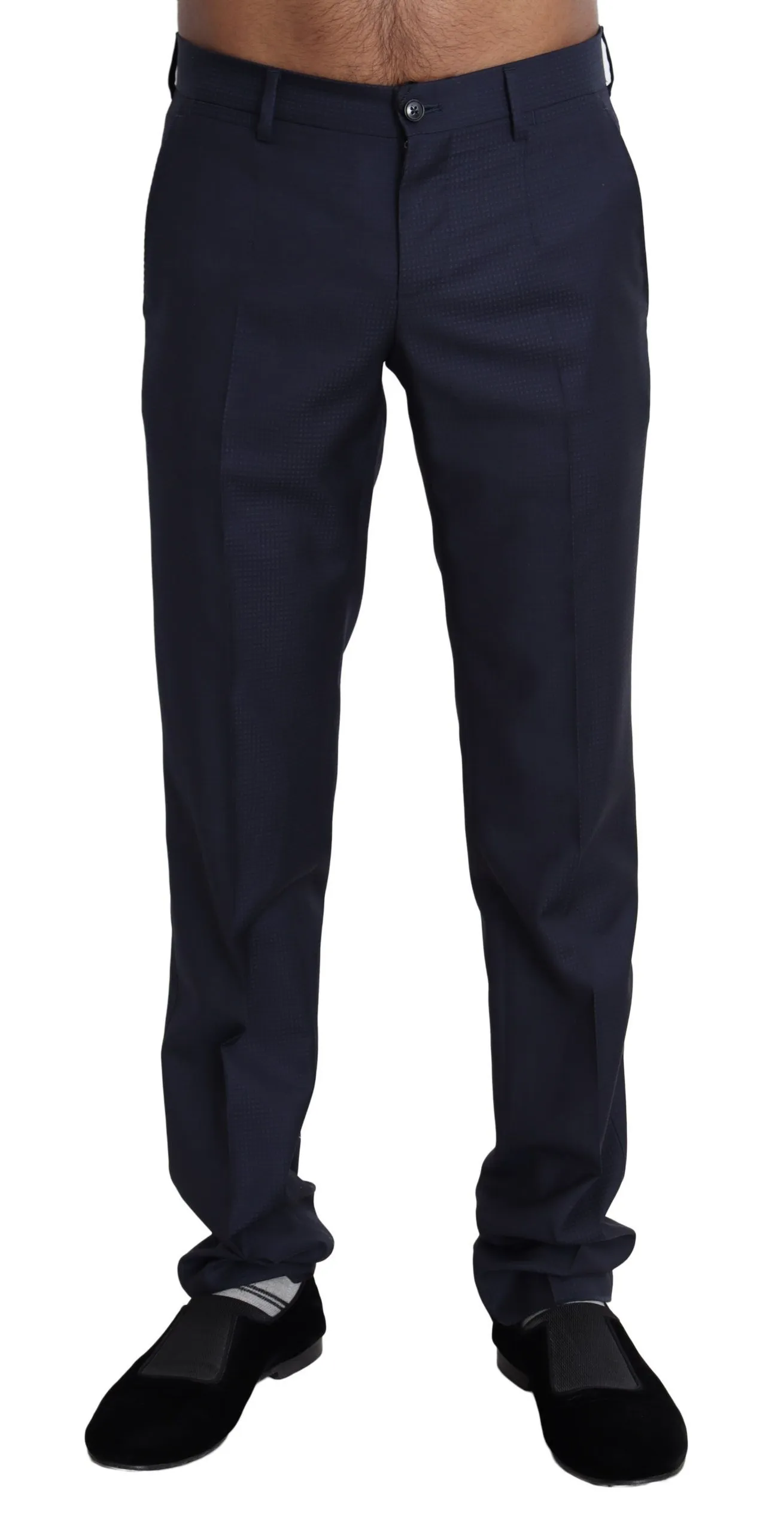 Dolce & Gabbana Men's Elegant Slim Fit Wool Blend Dress Pants