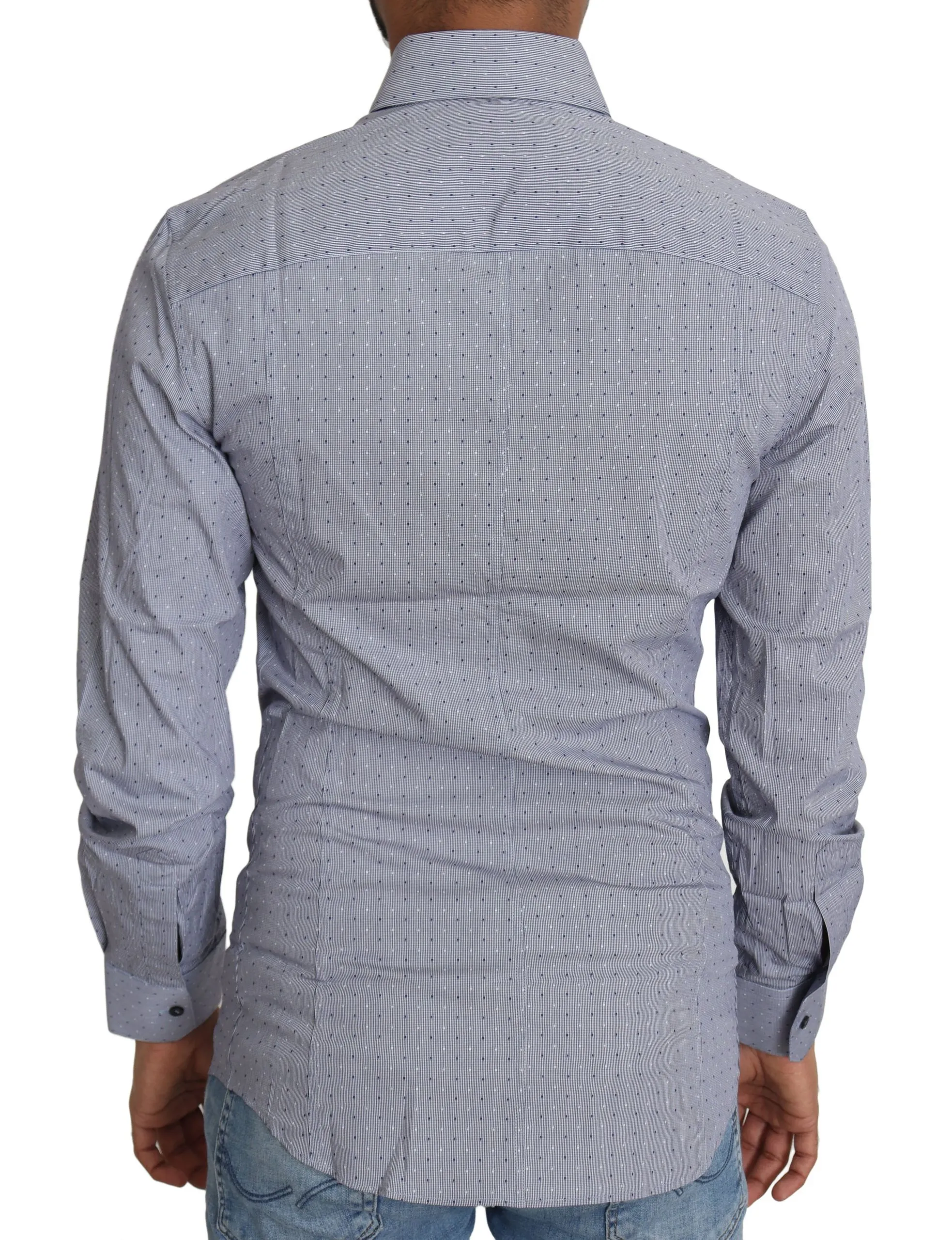 Dolce & Gabbana Men's Sicilia Slim Fit Polka Dot Cotton Blend Shirt