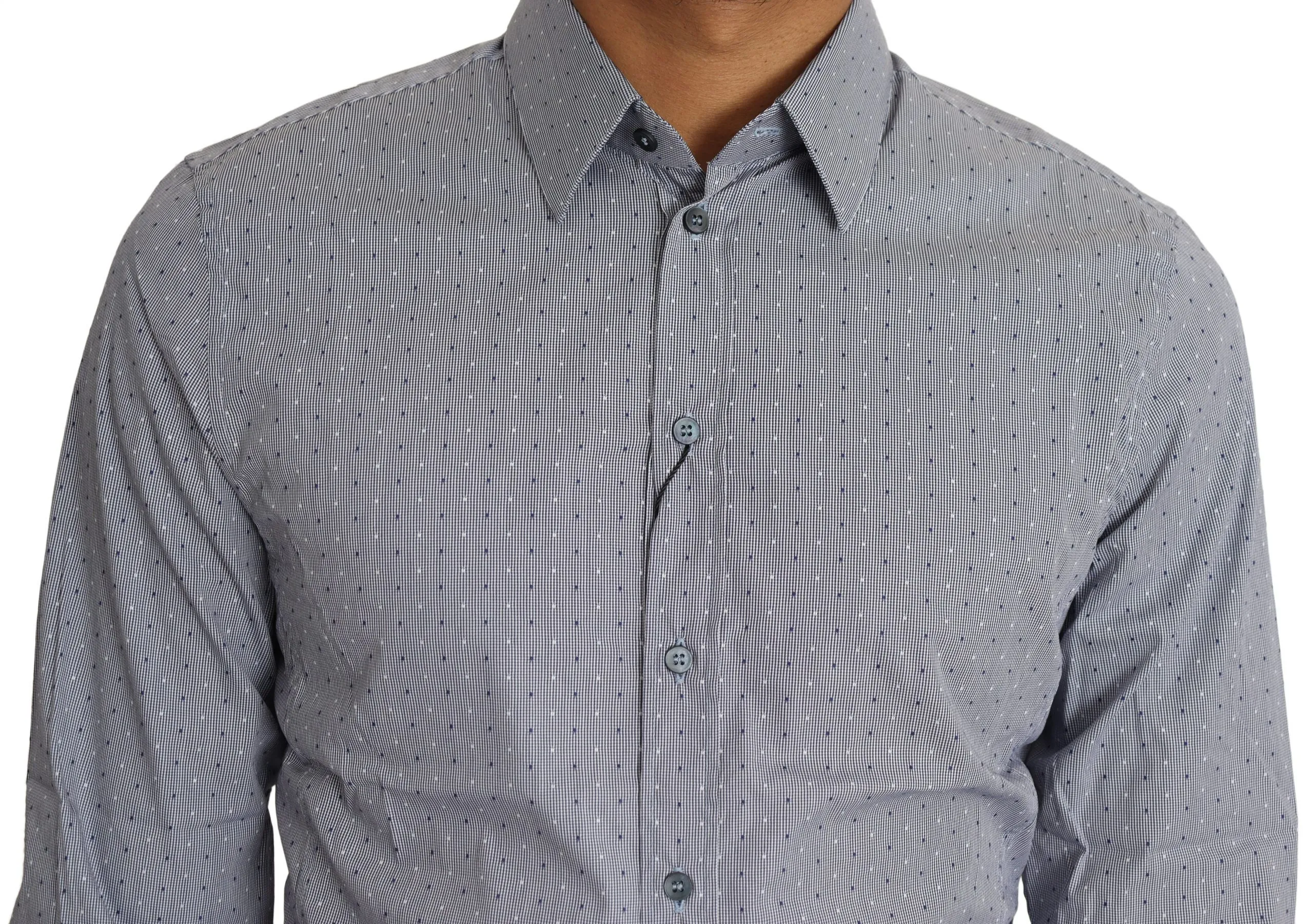 Dolce & Gabbana Men's Sicilia Slim Fit Polka Dot Cotton Blend Shirt