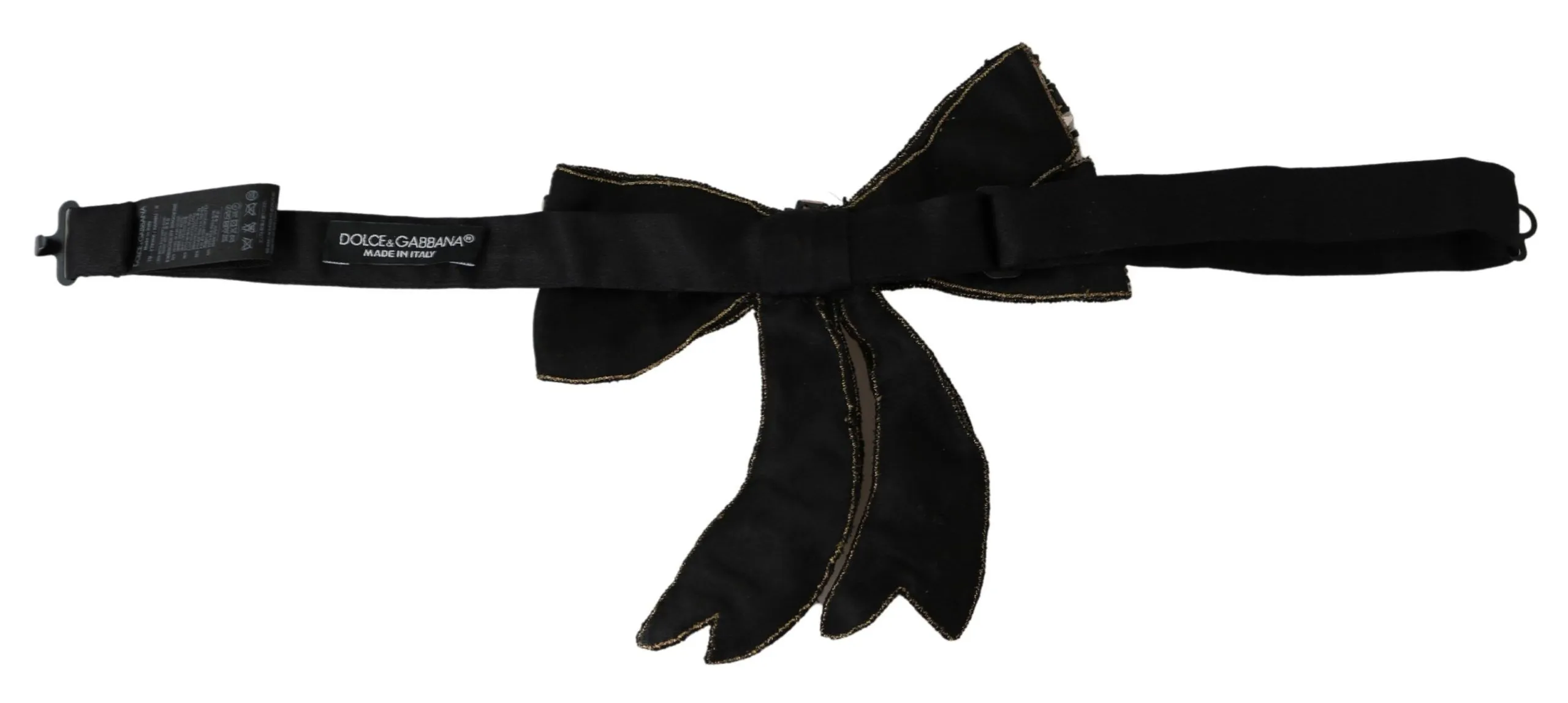Dolce & Gabbana Women's Elegant Silk Rhinestone Bow Tie