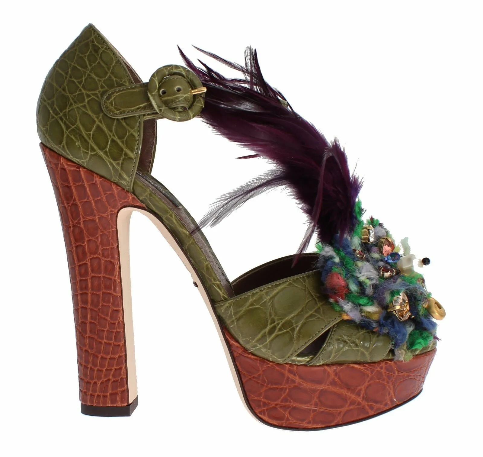 Dolce & Gabbana Women's Crystal Enchanted Ankle Strap Sandals