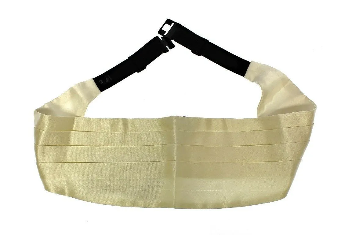 Dolce & Gabbana Men's Exclusive White Silk Evening Cummerbund