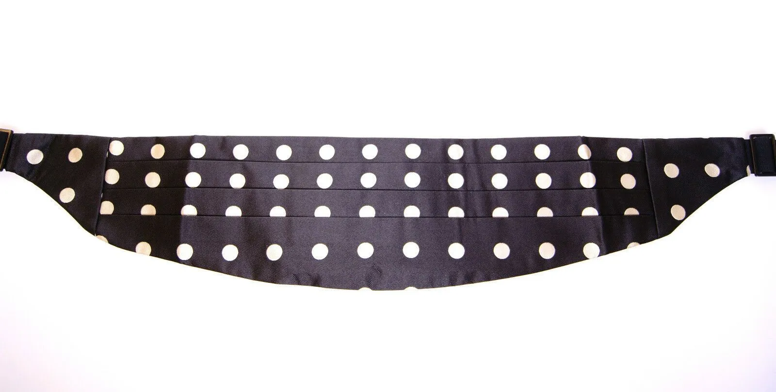 Dolce & Gabbana Men's Elegant Silk Black Polka Dot Cummerbund