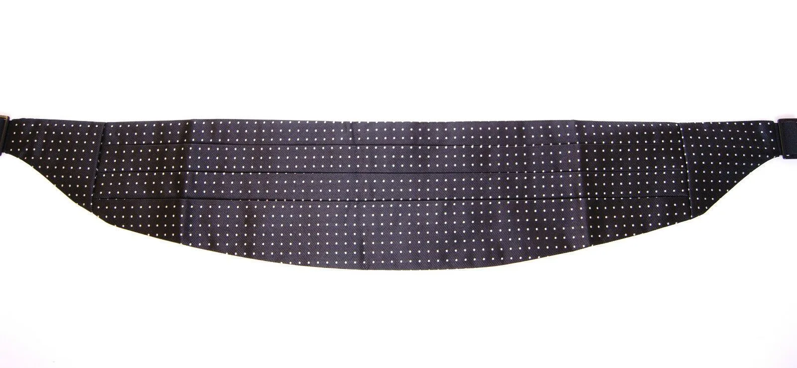 Dolce & Gabbana Men's Elegant Black Silk Polka Dot Cummerbund
