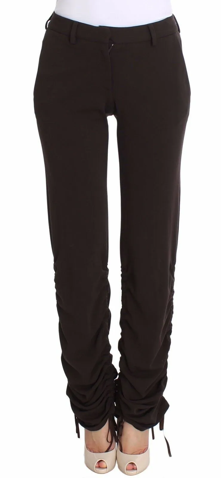 Ermanno Scervino Women's Chic Brown Casual Trousers for Sophisticated Style